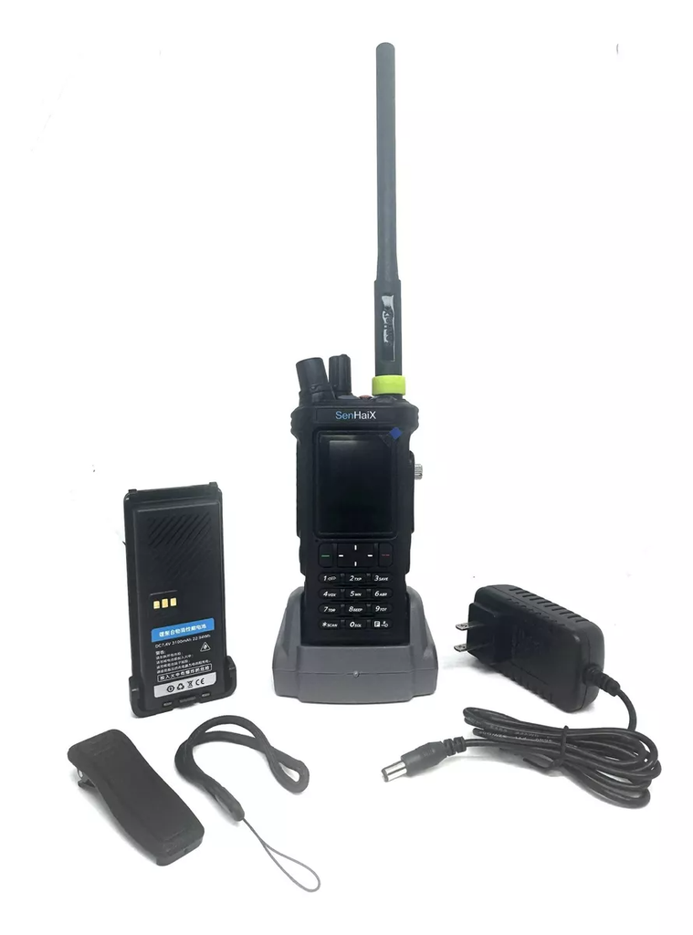 Radio Portatil POC Senhaix Modelo 8900, Dual Band VHF-UHF, 4W De Potencia, Pantalla Bluetooh, Licencia POC por 1 Año.