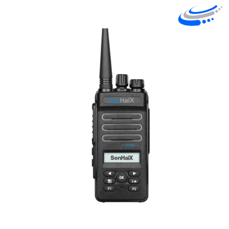 Radio Portátil Senhaix Modelo 5710, UHF 400-520MHZ, 4w de Potencia, 16 Canales, Pantalla, Batería 2850 MAH.